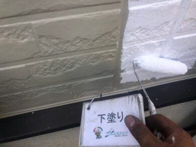 奈良橿原市T様　外壁塗装工事 外壁下塗り