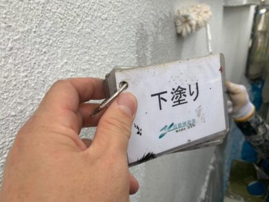 奈良天理市U様　外壁塗装・屋根塗装工事 外壁下塗り