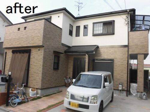 奈良県大和郡山市F様邸　外壁塗装・屋根塗装・防水工事