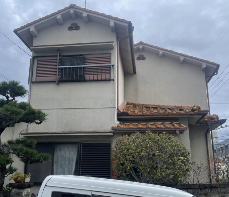 奈良県橿原市S様邸　外壁塗装工事 施工前の写真