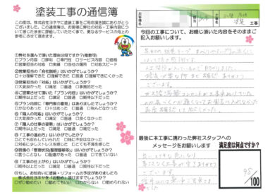 奈良県天理市Y様邸　外壁塗装・屋根塗装工事のお客様の声