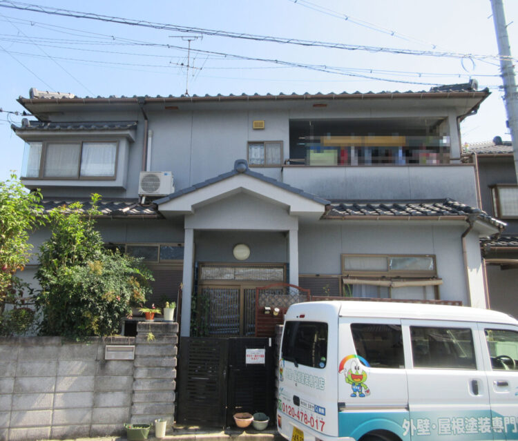 奈良県橿原市M様邸　外壁塗装工事 施工前の写真