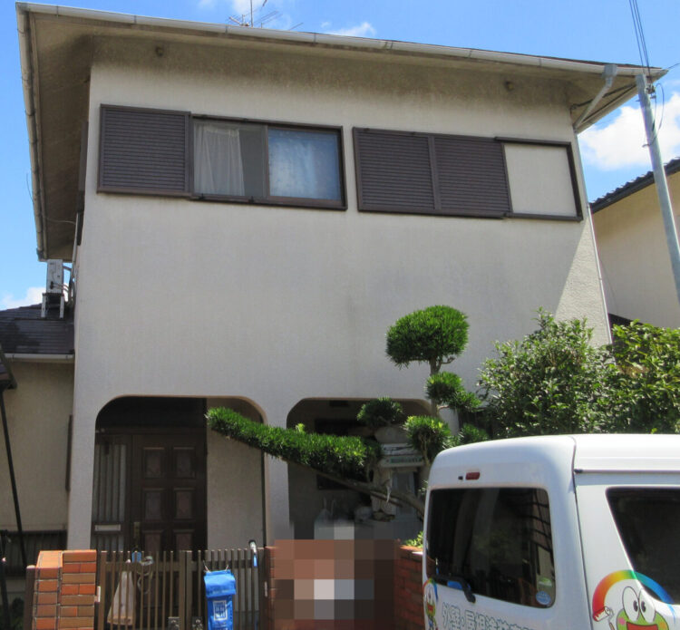 奈良県磯城郡田原本町O様邸　外壁塗装・屋根塗装工事 施工前の写真