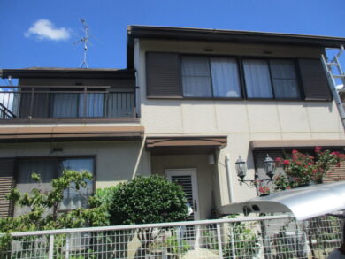奈良県磯城郡三宅町I様邸　外壁塗装・屋根塗装工事 施工前の写真