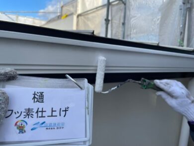 奈良奈良市G様邸　外壁塗装工事 樋フッ素仕上げ