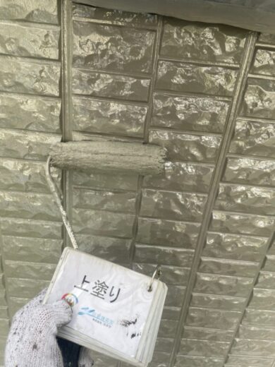 奈良磯城郡田原本町M様邸　外壁塗装工事 外壁上塗り