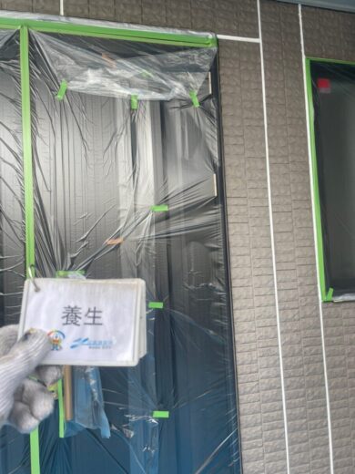 奈良磯城郡田原本町M様邸　外壁塗装工事 養生