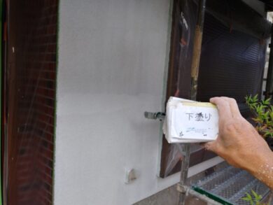 奈良磯城郡川西町M様邸　外壁塗装工事 外壁下塗り