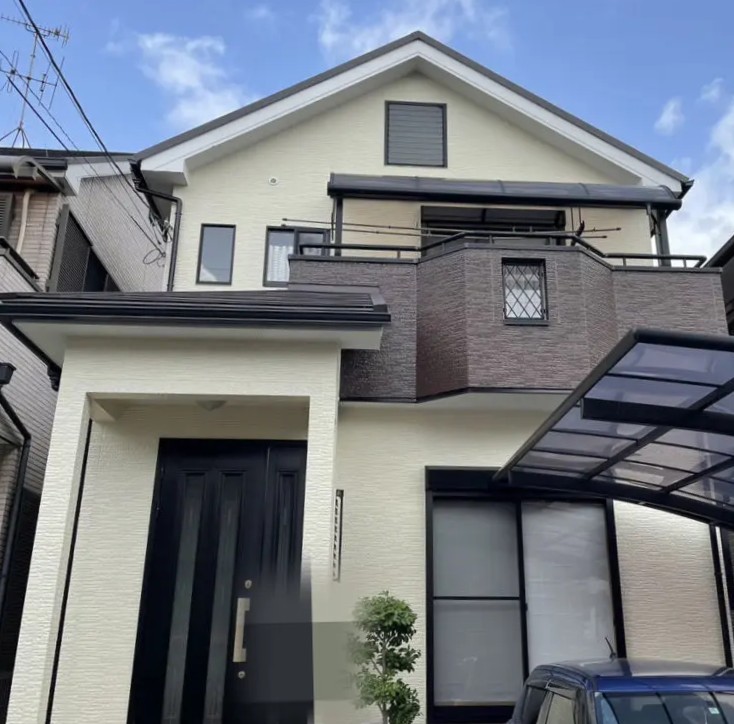 奈良の株式会社ヨネヤの橿原田原本店の外壁塗装と屋根塗装のヨネヤの施工事例
