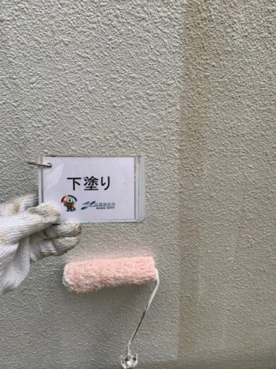 奈良橿原市A様邸　外壁塗装工事 外壁下塗り