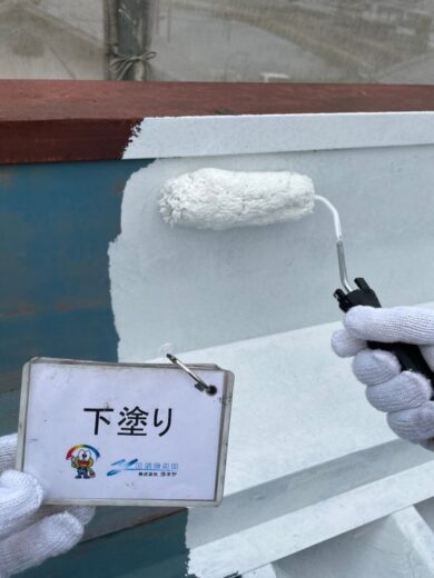 奈良県天理市F株式会社様（オフィス）　外壁塗装・屋根塗装工事　 屋根下塗り