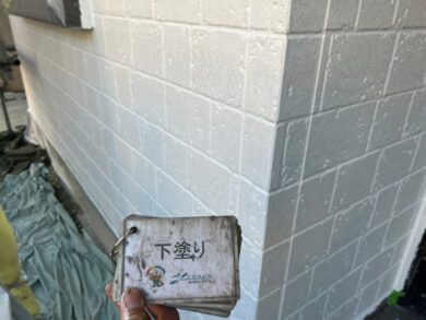 奈良県橿原市M様邸　外壁塗装・防水工事 外壁下塗り
