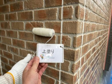 奈良県橿原市Y様邸　外壁塗装工事 外壁上塗り