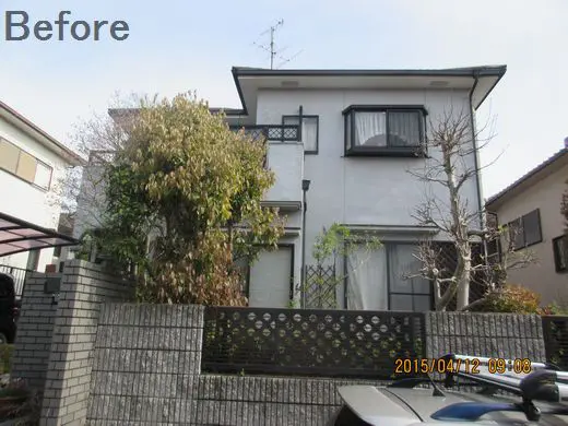 奈良県奈良市S様邸 外壁塗装工事 施工前の写真