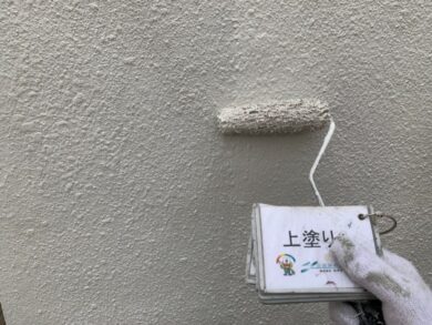 奈良磯城郡田原本町M様邸　外壁塗装工事 外壁上塗り