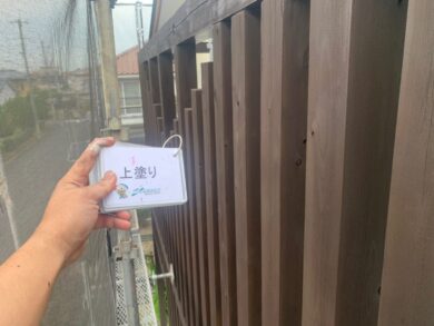 奈良橿原市I様邸　外壁塗装工事 デザイン部上塗り
