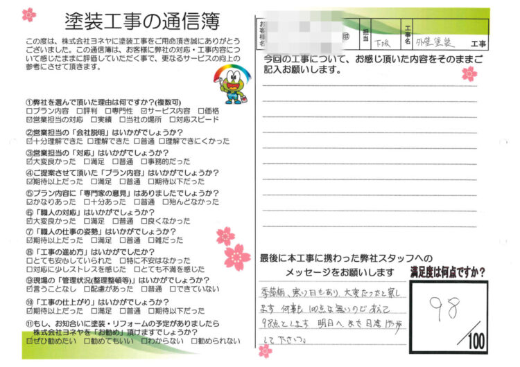 奈良県天理市T様　店舗外壁塗装 施工後の写真
