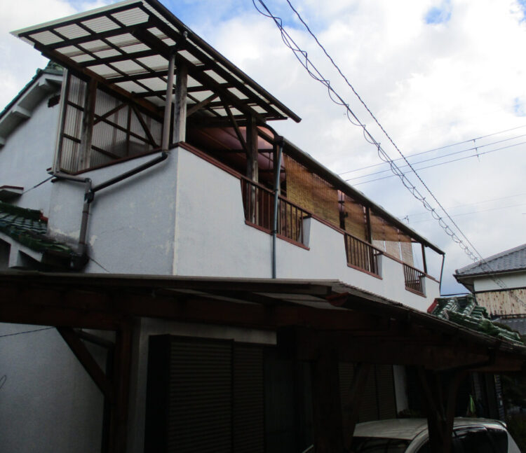 奈良磯城郡田原本町M様邸　外壁塗装工事 施工前の写真