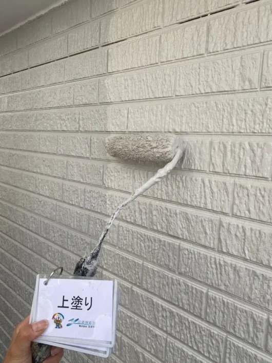 奈良県橿原市中曽司町Y様邸　外壁塗装・防水工事 外壁　上塗り
