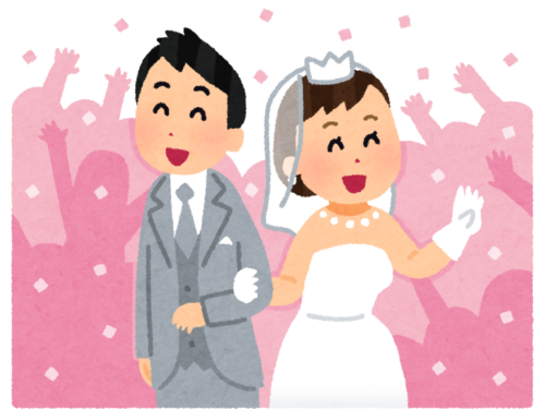 橿原市・田原本の外壁塗装・屋根塗装は実績No.1安心のヨネヤの橿原市の結婚式で祝われている夫婦